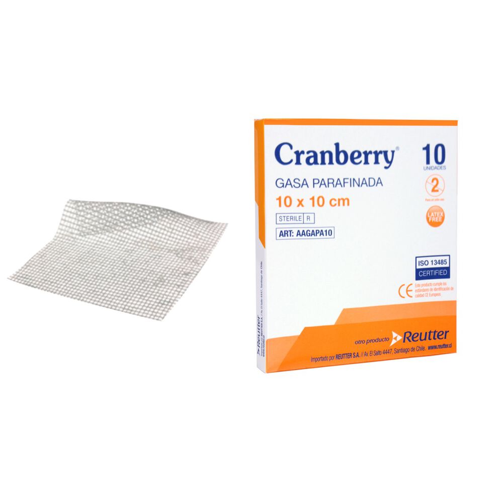 Gasa Parafinada Cranberry 10x10cm - Pack De 5 Und image number 5.0