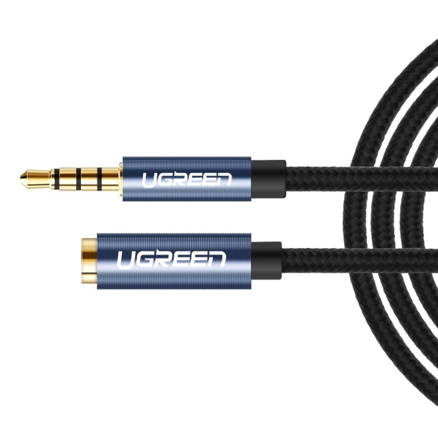 Cable Extensi&oacute;n 3.5mm 4 Polos M/h 1m Negro Ugreen image number 0.0