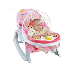 Juguete Silla Mecedora Vibradora 3en1 Sonidos Infantil Rosado