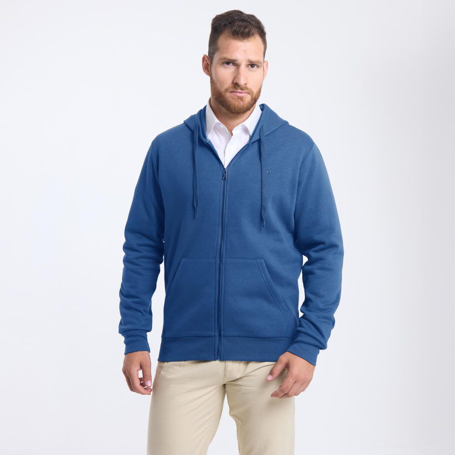 Poler&oacute;n Liso Regular Cuello Alto Con Capucha Hombre Herald image number 0.0
