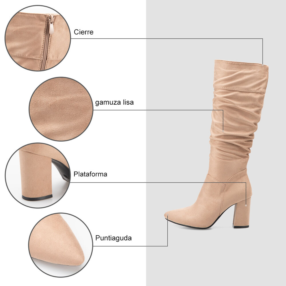 Bota Mujer Aurora Caqui Weide image number 6.0