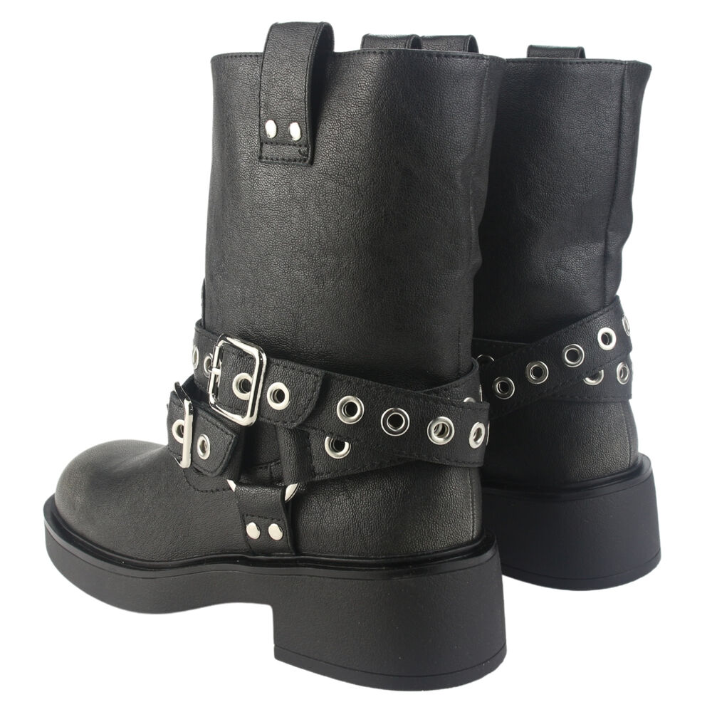Botin Chalada Mujer Biker-5 Negro Casual image number 5.0