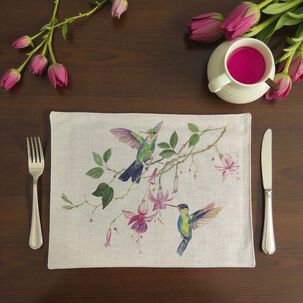 Set 6 Individuales De Lino 35x45 Repelente A Liquido-antimancha Md12