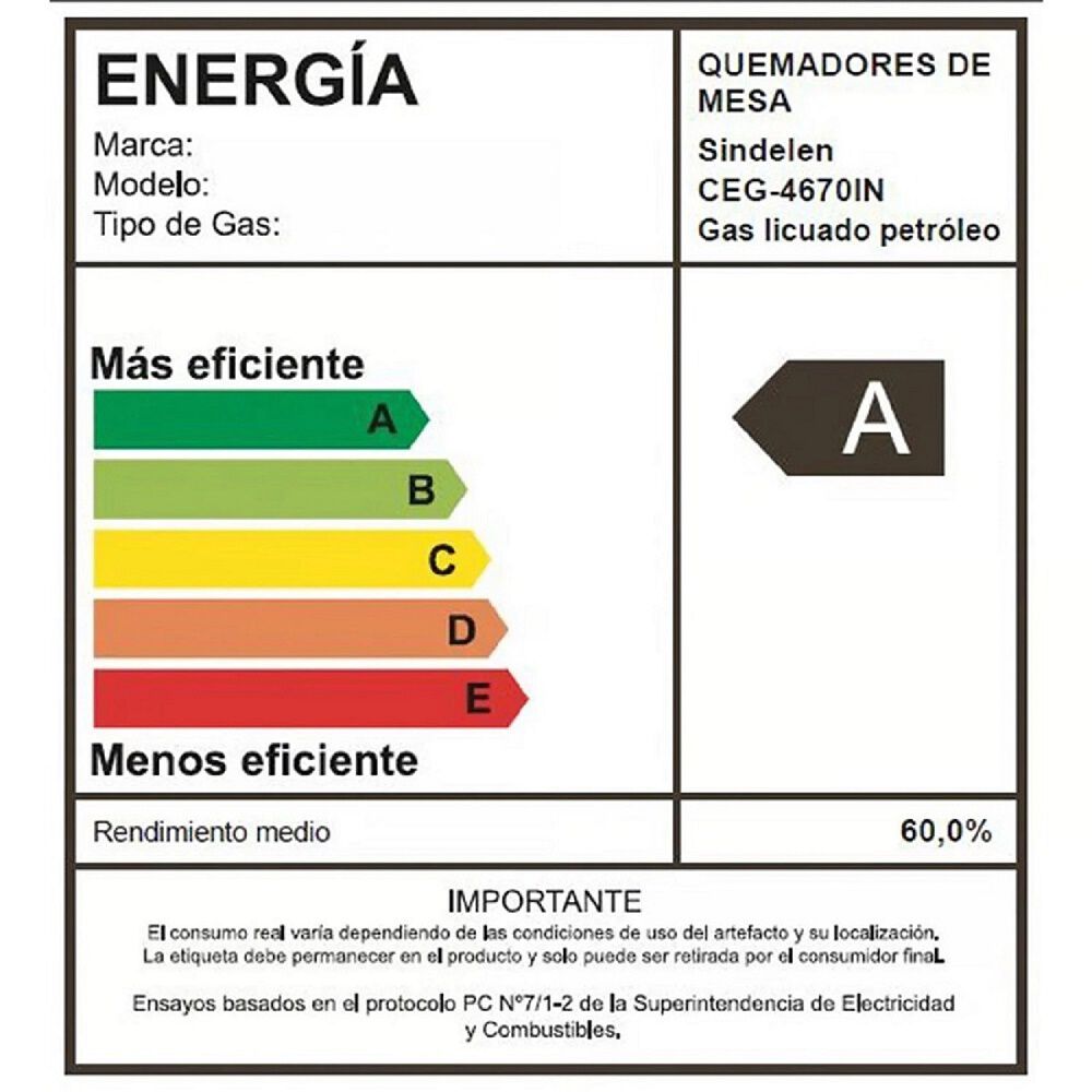 Encimera A Gas 4quemadores Sindelen Ceg-4670in image number 2.0
