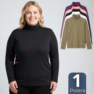 Camiseta Polera Bamb&uacute; Primera Capa Cuello Beatle Manga Larga Colores Surtidos Mujer