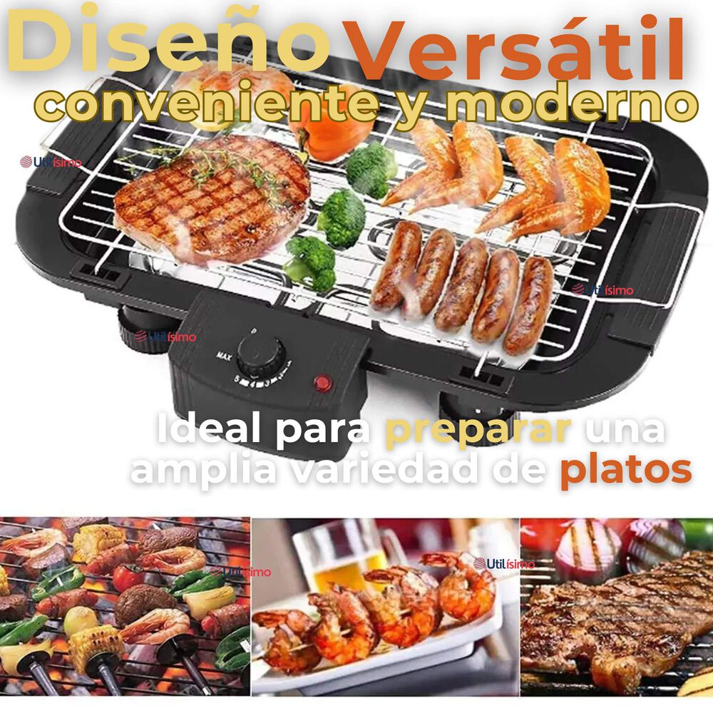 Parrillera Eléctrica Asador 2000w De Potencia Antiadherente Negro image number 5.0
