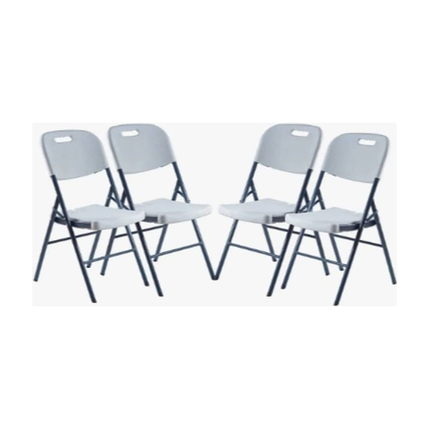 Loomber Pack 4 Silla Plegable De Pl&aacute;stico Color Blanca image number 0.0