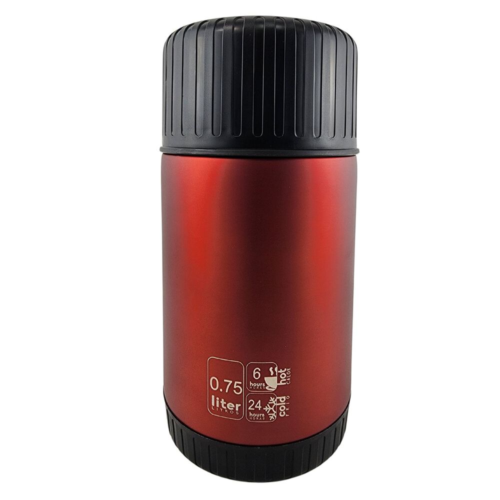 Termo Mega Magnum 750ml Comidas Metalico Acero Inoxidable Rojo image number 2.0