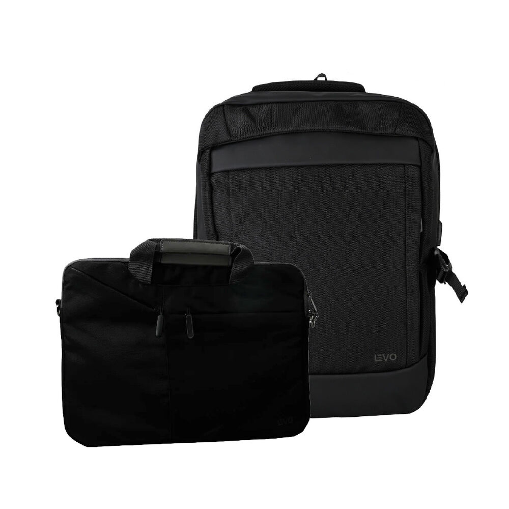 Mochila Wolf Negra 15,6" + Funda Notebook Negro 15,6" Levo image number 0.0