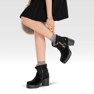 Botin Casual Mujer Taco Grueso Con Felpa Comodo Weide Czy608