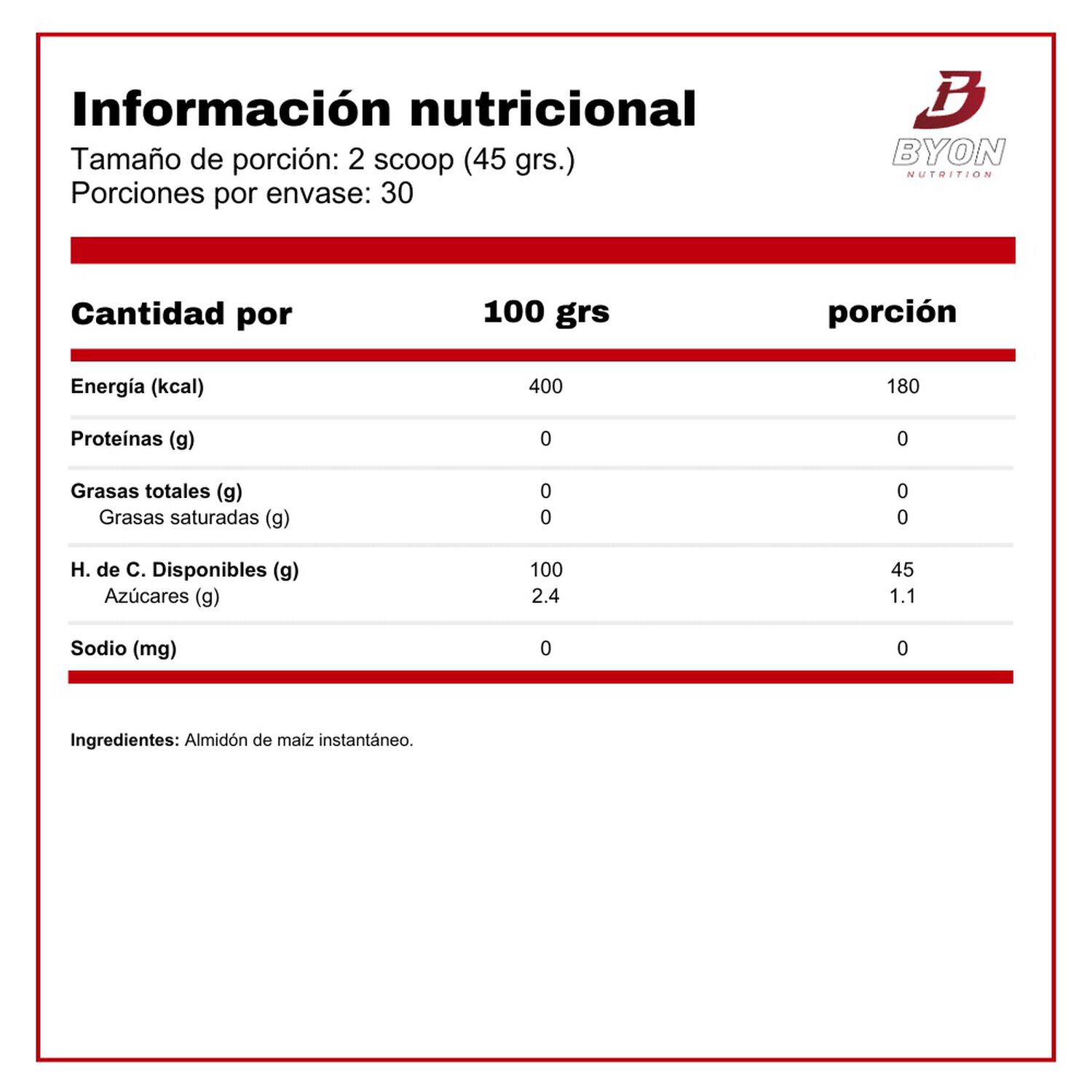 Waxy Maize 3 Lbs Carbohidratos En Polvo - Ultimate Nutrition image number 1.0