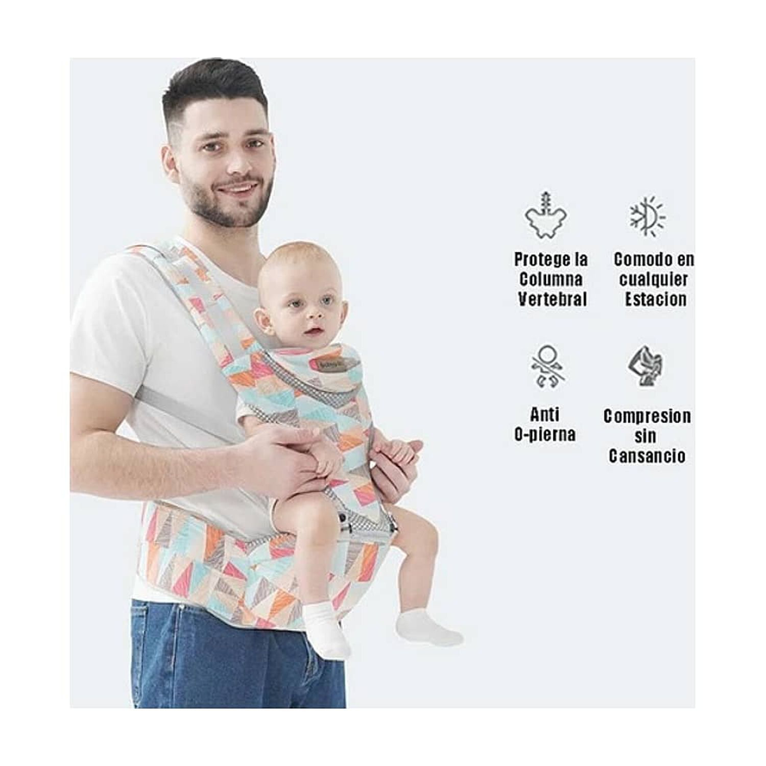 Portabeb&eacute; Mochila Ergon&oacute;mico Multifuncional 6 En 1 image number 2.0