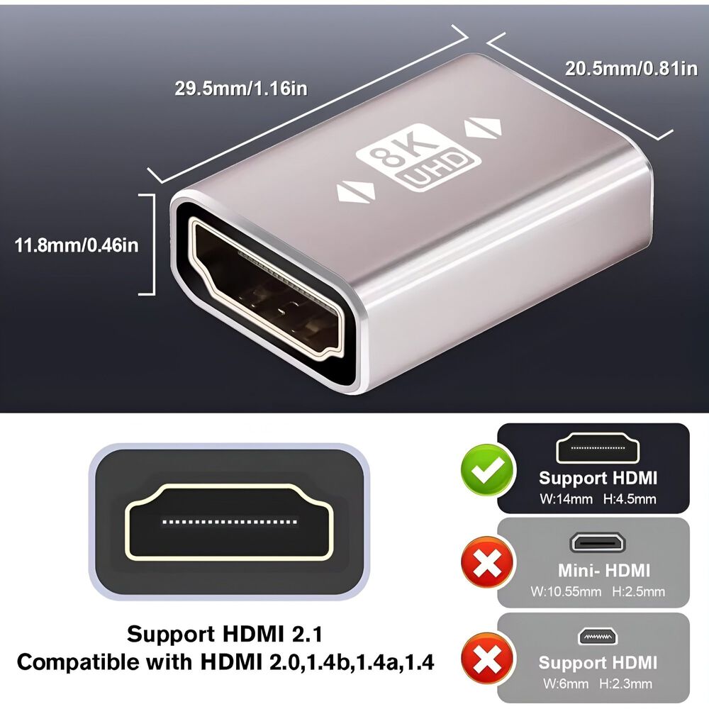 Copla Para Cables Hdmi A Hdmi 8k 18gbps 3d Birlink Br10317 image number 5.0