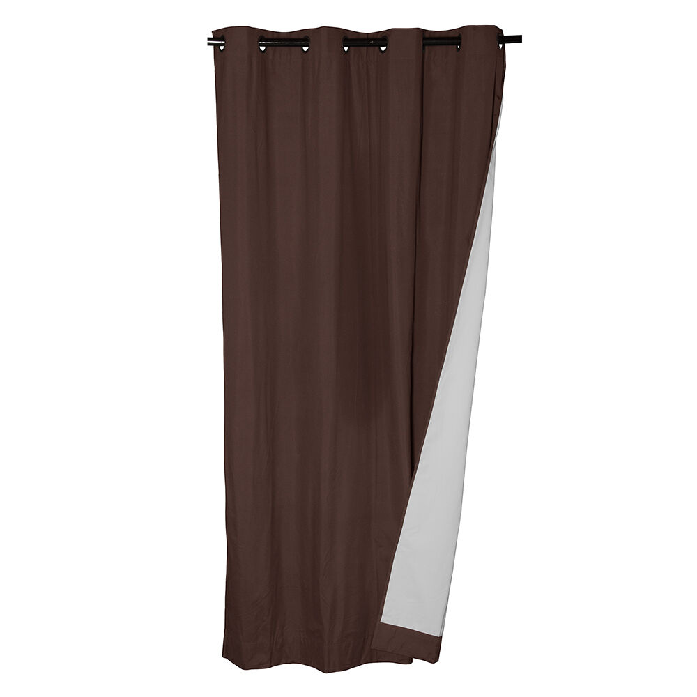 Set 2 Cortinas Bo Microfibra Chocolate image number 0.0