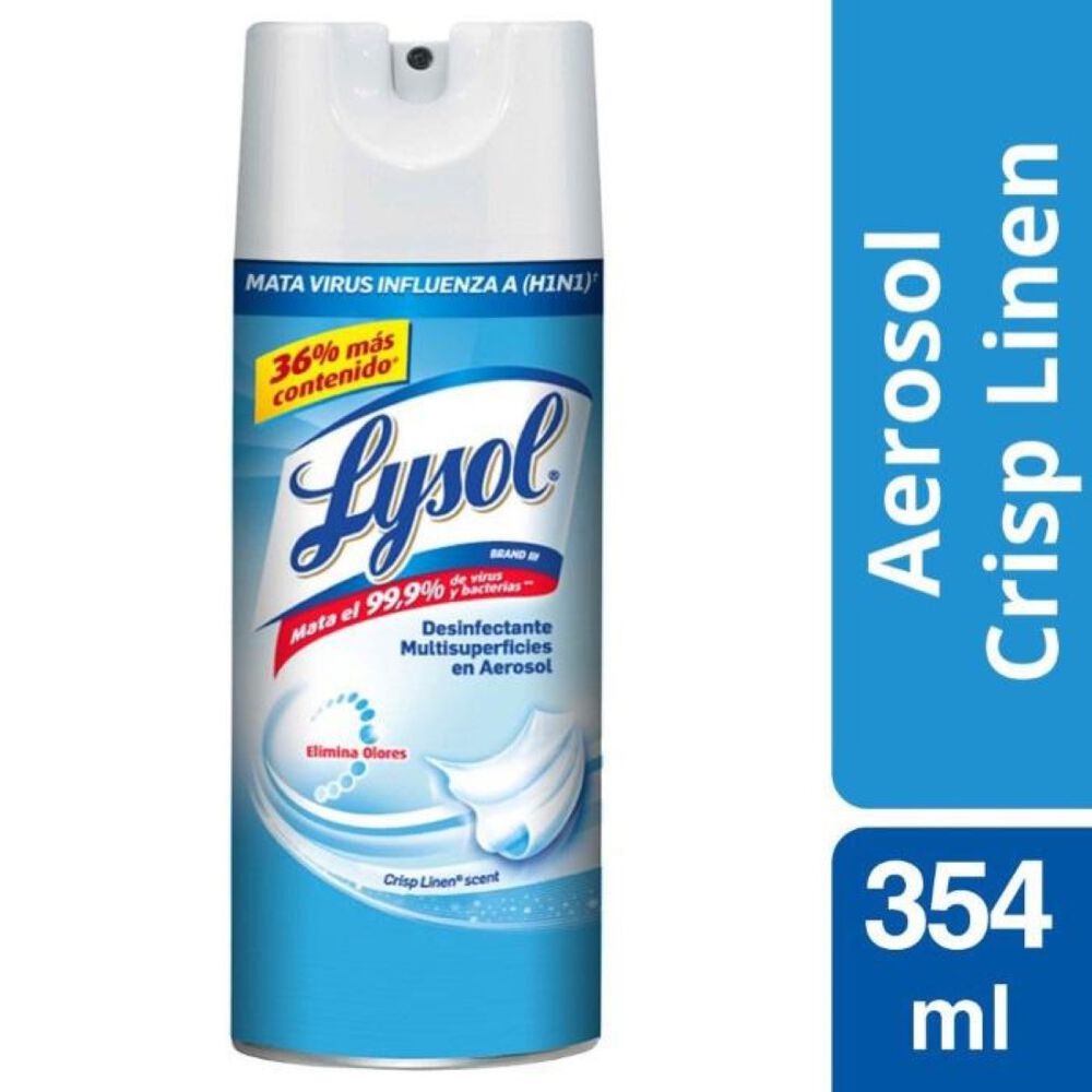 Desinfectante En Aerosol 354grs Crisp Linen Lysol image number 0.0