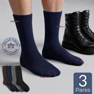 Pack 3 Pares Calcetines T&eacute;rmicos Corte Alto Hombre Surtidos