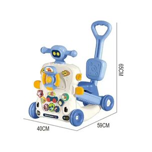 Andador Caminador Beb&eacute; Musical Multifuncional 3 En 1 Azul