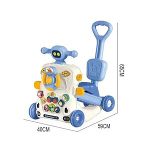 Andador Caminador Beb&eacute; Musical Multifuncional 3 En 1 Azul