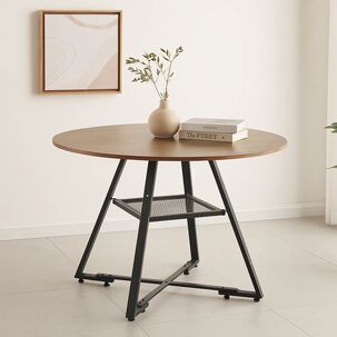 Mesa De Comedor Redonda Estilo Industrial Trn