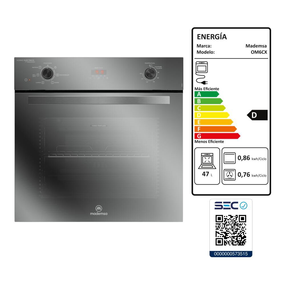 Horno Empotrado Mademsa Om6cx / 50 Litros image number 8.0