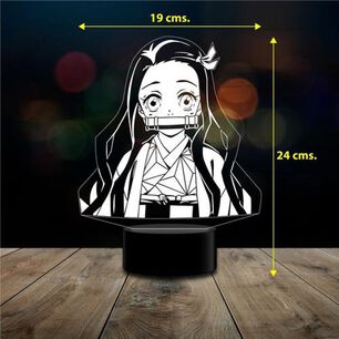 Lampara Ilusi&oacute;n 3d Nezuko Demon Slayer Control Remoto