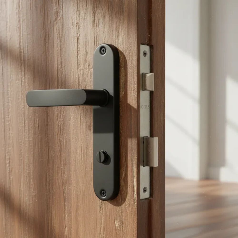 Cerradura Embutir Odis Simona 7040 Ba&ntilde;o - Negro image number 2.0