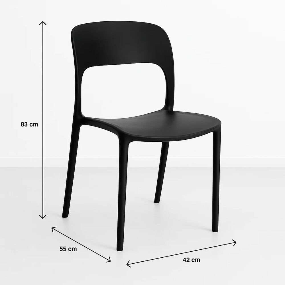 Pack De 4 Sillas Kentucky - Negras image number 3.0
