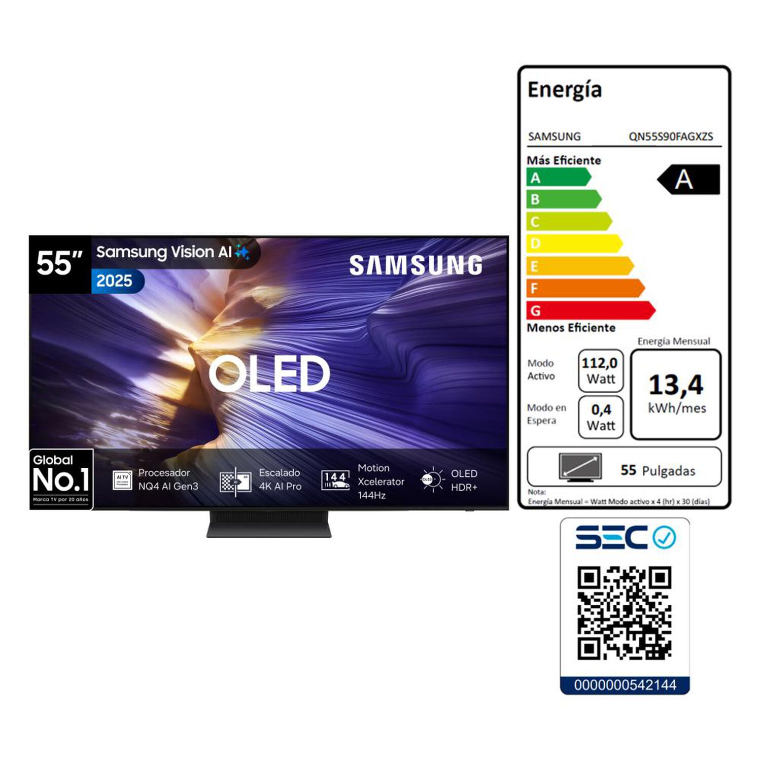 Oled 55" Samsung S90F / Ultra HD 4K / Vision AI Smart TV 2025 image number 8.0