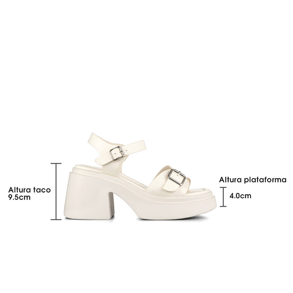 Sandalias Casual Mujer Con Plataforma Y Hebilla Weide Yl87 image number 4.0