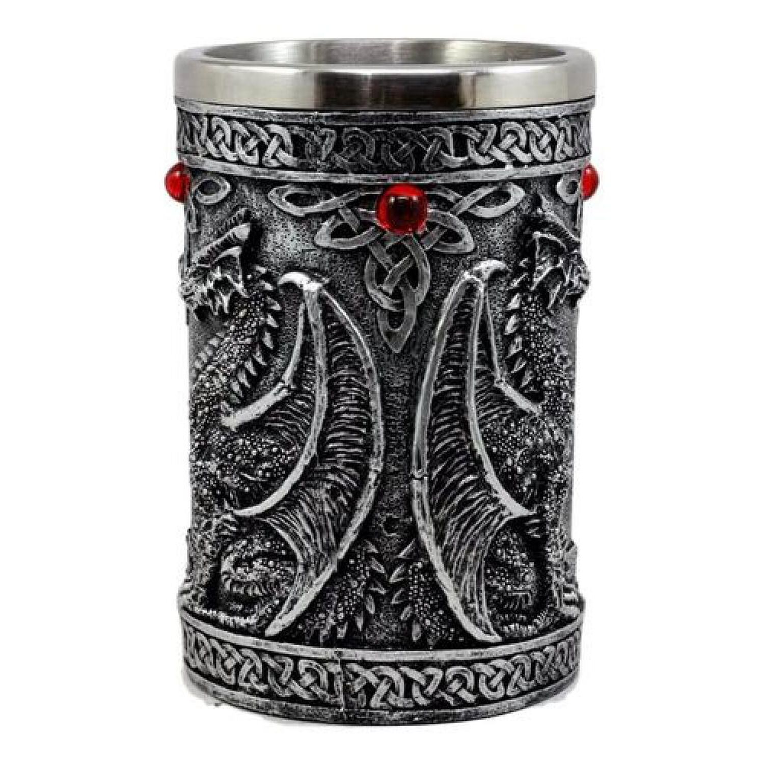 Taza Taz&oacute;n Xl Silver Celta Twin Dragon Fire Drakes image number 1.0