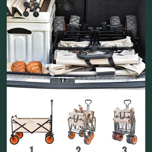 Carrito Para Compras Y Camping Con Frenos Negro Lubabycas
