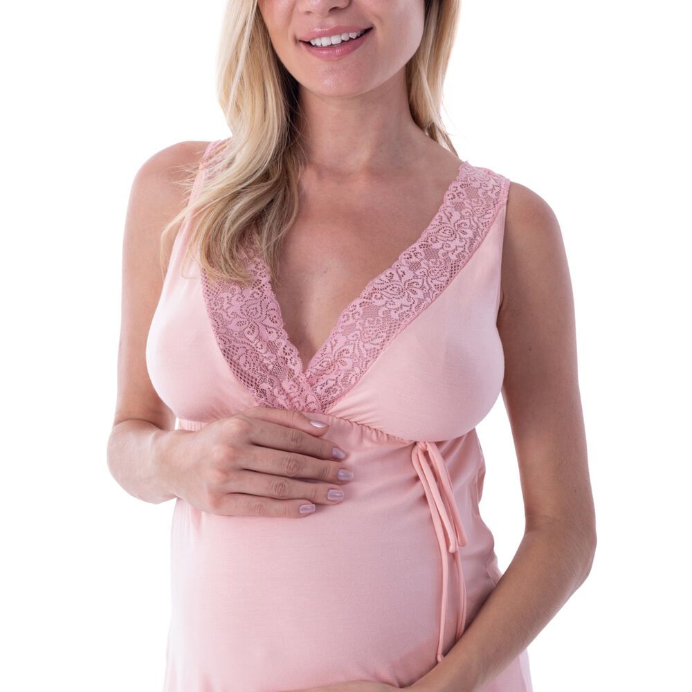 Pijama Maternal Y Lactancia Rosa 2rios image number 0.0