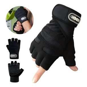 Kit Gym Inicial Guantes + Bandas El&aacute;sticas + Toalla Microfib Negro Xl