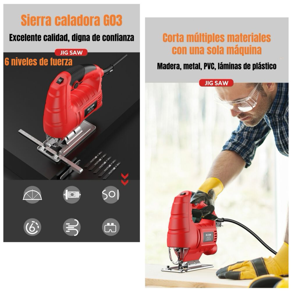 Sierra Caladora 710w 3000rpm 10 Hojas Sierra G03 image number 7.0
