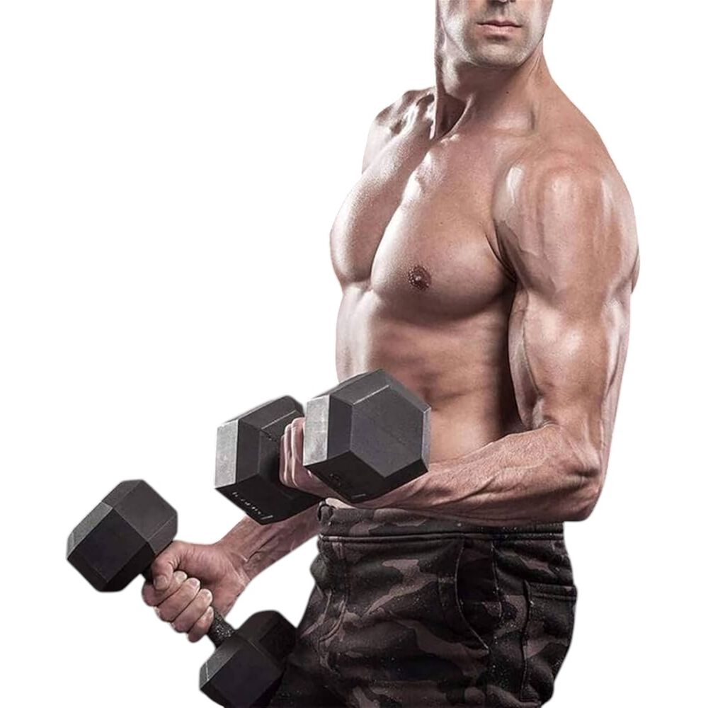 Mancuerna Hexagonal Acero Recubierta Caucho 22.5 Kg image number 4.0