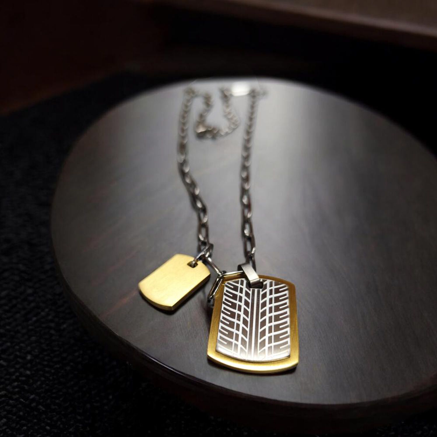 Cadena De Hombre Cat J003n00128 Plateado-dorado image number 3.0