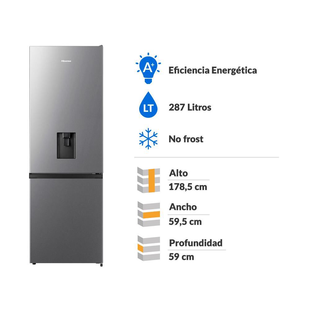 Refrigerador Bottom Freezer No Frost Hisense Rd-37wcd / 287 Litros / A+