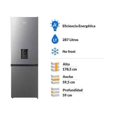 Refrigerador Bottom Freezer Hisense RD-37WCD / No Frost / 287 Litros / A+