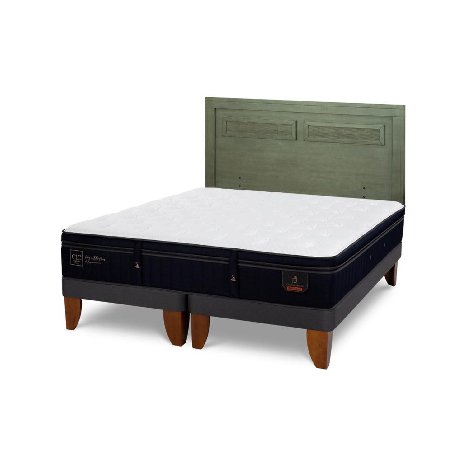 Cama Europea Cic Linea Premium / 2 Plazas / Base Dividida + Respaldo image number 5.0