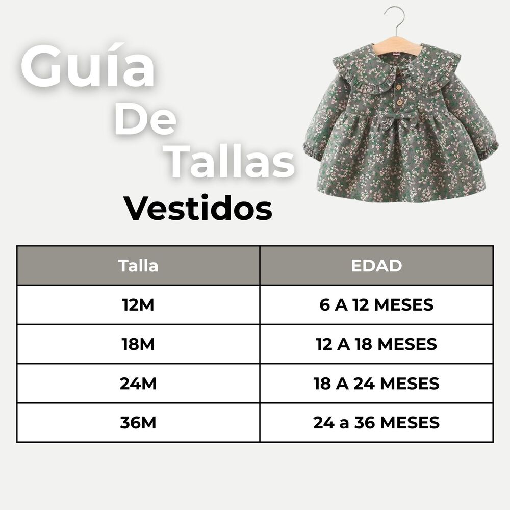 Vestido De Cotel&eacute; Floreado Forrado En Plush Ni&ntilde;a Color Gris image number 2.0