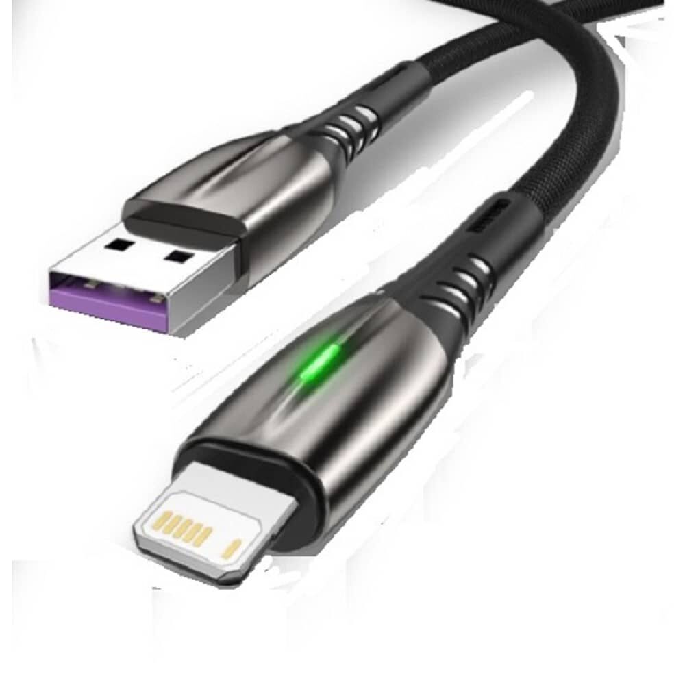 Cable Carga R&aacute;pida 30w Celular 5.1 A Usb A Lightning Compatible Para Iphone Acordonado Luz Led image number 0.0