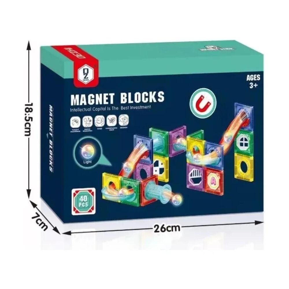 Juguete Bloques Magneticos 40 Piezas Armables Infantil image number 2.0