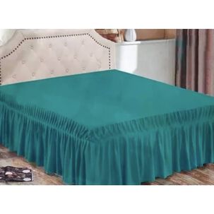 Faldon Liso Cama De 2 Plazas