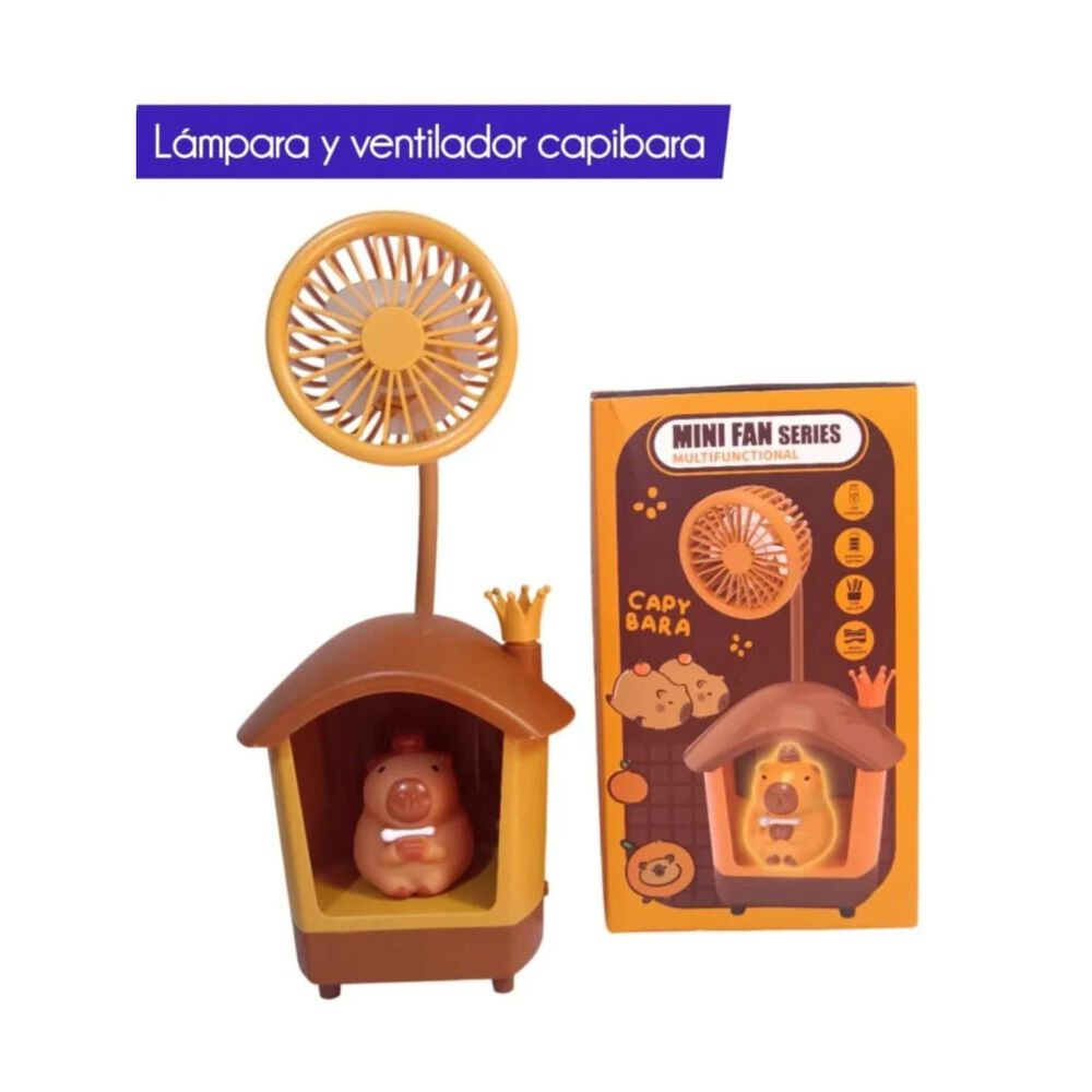 Mini Ventilador Escritorio Usb Tematica Capibara Infantil image number 3.0
