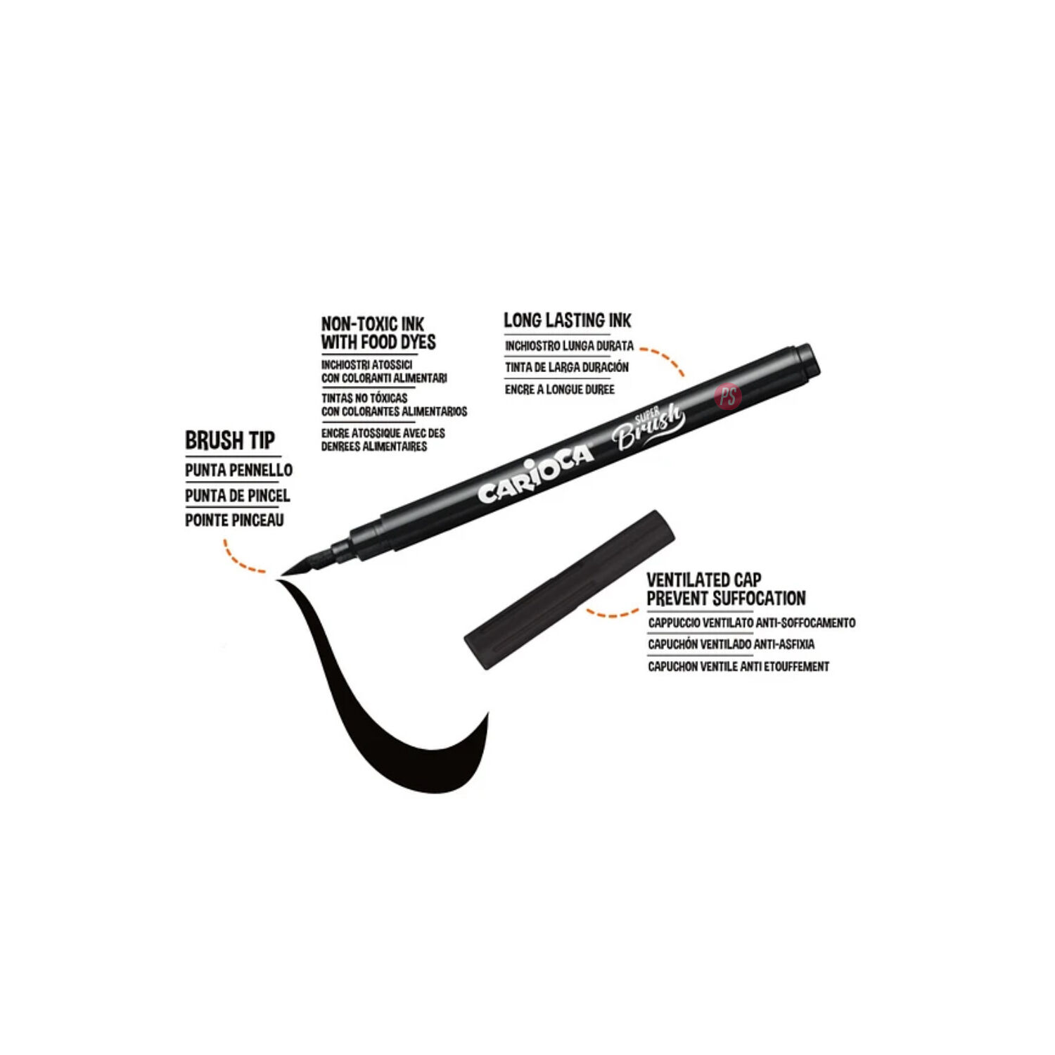 Plumones Super Brush 20 Colores Carioca - Ps image number 1.0