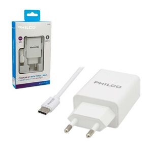 Cargador De Pared Usb Tipo C Carga Rapida Blanco