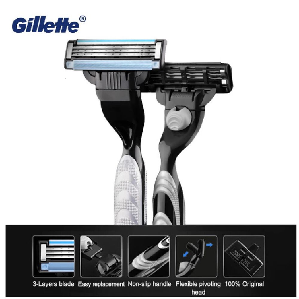 Repuesto Para Prestobarba Gillette Mach 3 Turbo 4 U Cabezal Maquina Afeitadora image number 2.0