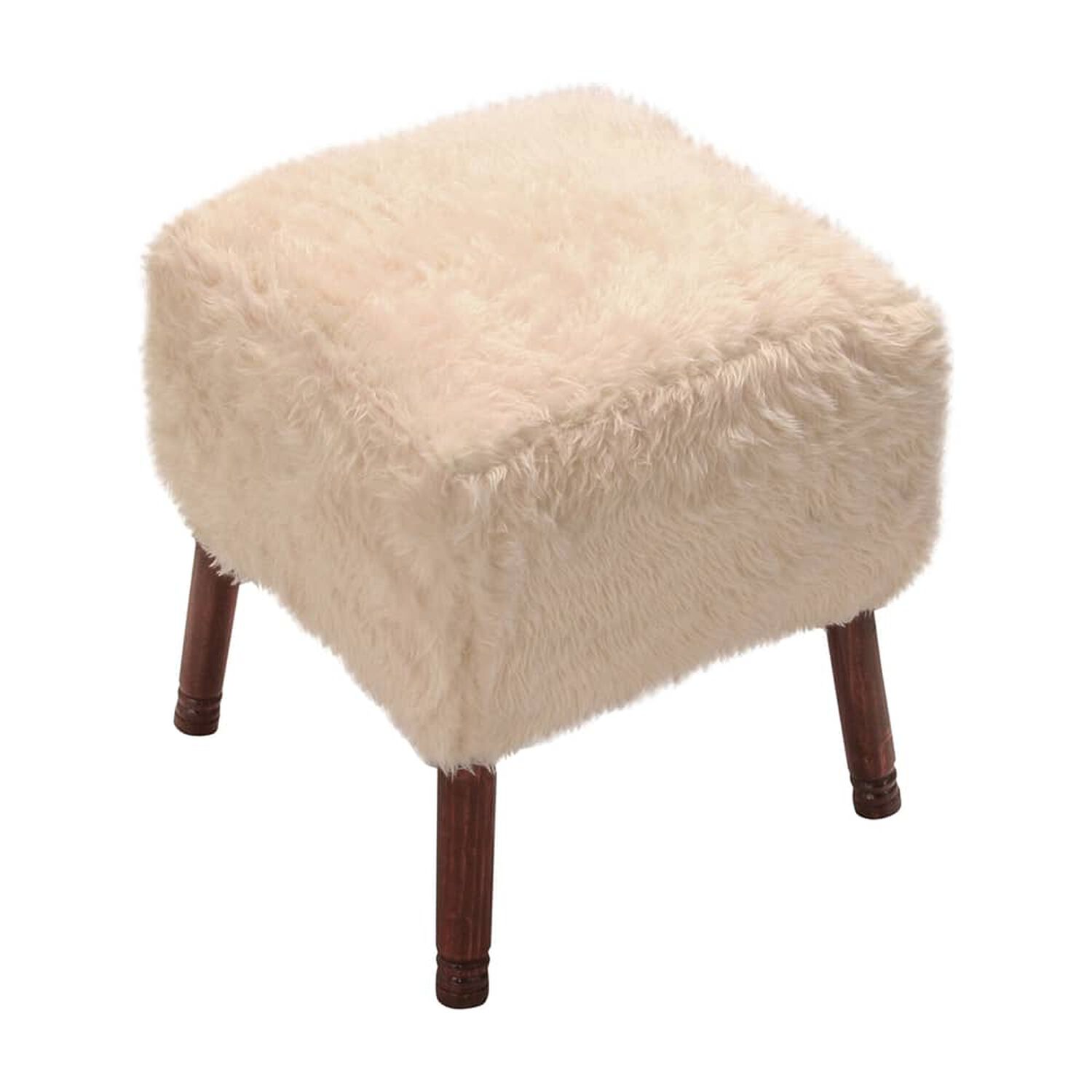 Pouf Kira Dise&ntilde;o Crudo Piel Sint&eacute;tica 42x42x43 Cm M&aacute;xima Design image number 2.0