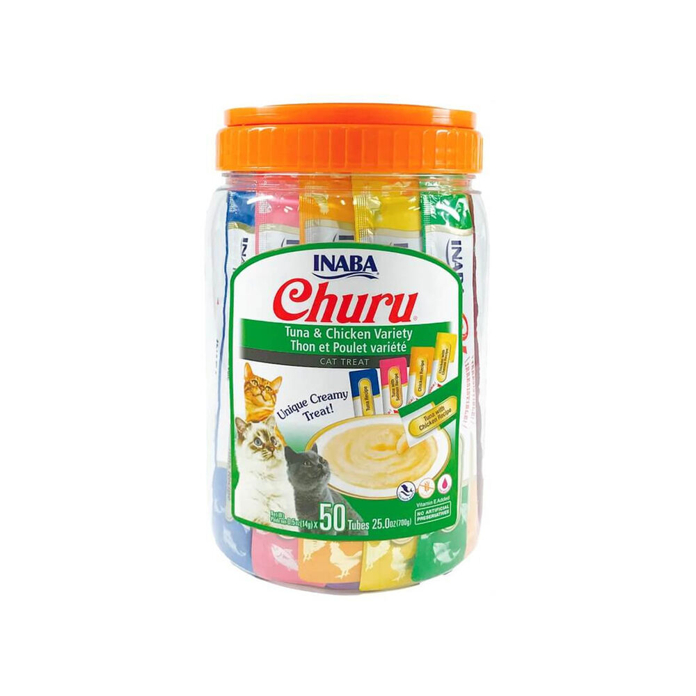 Churu Para Gatos Variedades De Pollo Y Atun 50 Tubos X 14 G image number 0.0