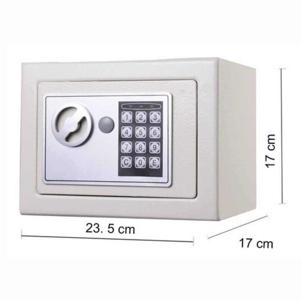 Caja Fuerte De Acero Con Teclado Digital Blanca image number 4.0
